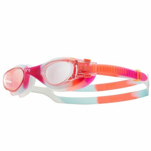 52618-79951 Очки для плавания подростковая TYR Vesi Tie Dye Junior, LGVSITD-667, розовые линзы, разноцветная оправа