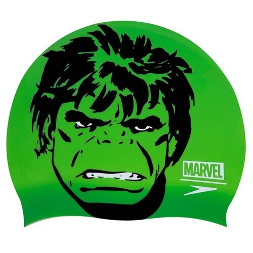 Шапочка для плавания Speedo 2022 Hulk Slogan Prt Cap Ju Classic Green/ Black (см:53-58)