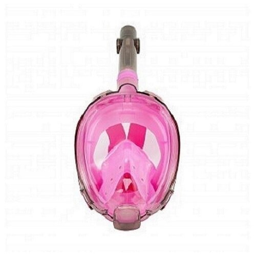 Полнолицевая маска для плавания (снорклинга) SARGAN Галактика Премиум цвет розовый/прозрачный
