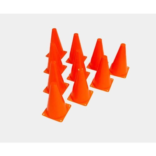 Конусы для разметки GCsport 23см (в комплекте 10 конусов), оранжевые