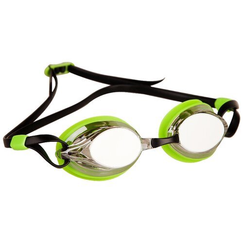 Очки для плавания MAD WAVE Spurt Mirror, green/black