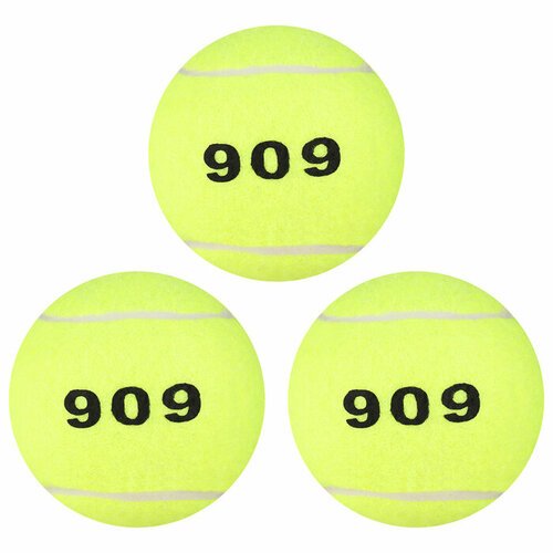 Набор мячей для большого тенниса ONLYTOP № 909, тренировочный, 3 шт, цвета микс