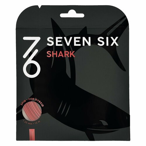 Струна для тенниса 7/6 12m Shark, Red, 1.25