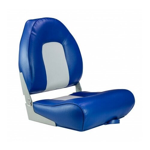 Кресло мягкое складное, обивка винил, цвет синий/серый, Marine Rocket