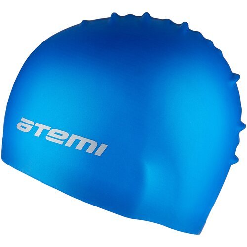 Шапочка для плавания Atemi, силикон, синяя, Sc302