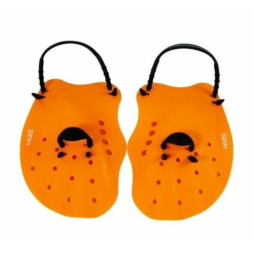 Лопатки для плавания Haizid оранжевые S взрослые и детские