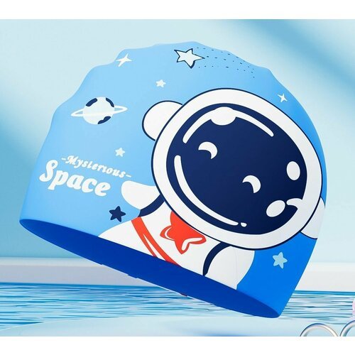 Шапочка для плавания YOUYOU Космонавт силиконовая детская для бассейна на обхват головы 50-56