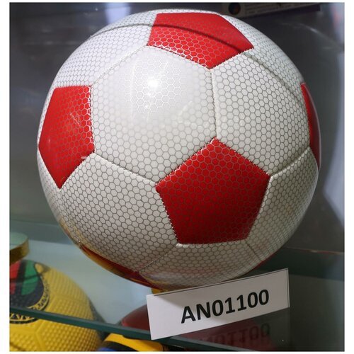 Мяч футбольный, размер 5, цвет белый, красный