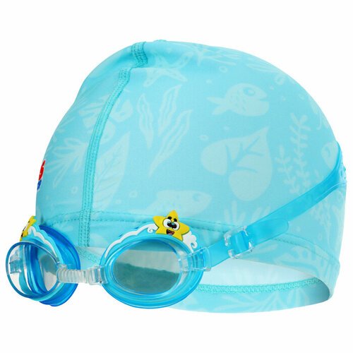 ONLYTOP Набор для плавания детский ONLYTOP «Морской мир»: шапочка, очки, мешок