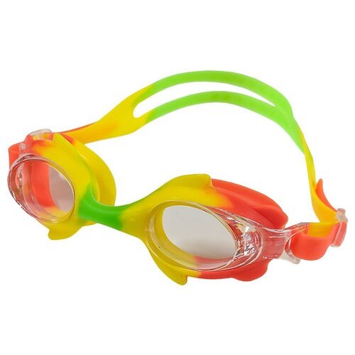 Очки для плавания Sportex B31525, желтый/оранжевый/зеленый