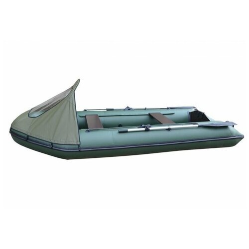Тент носовой со стеклом для лодок FLINC FT290K/KA, 320K/KA, 340K, 360L/LA оливковый