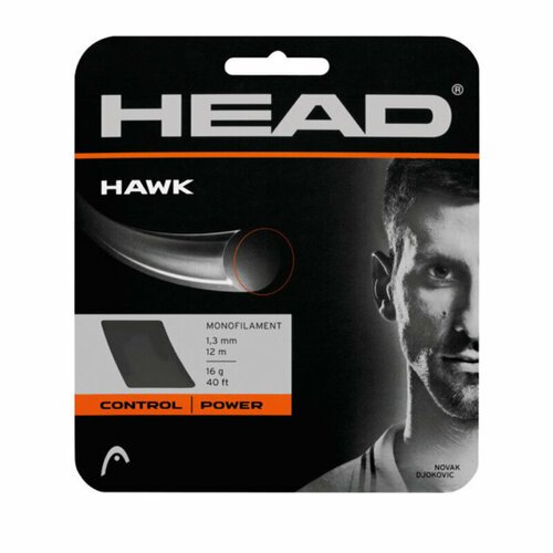 Струна для тенниса HEAD 12m HAWK, Gray, 1.25