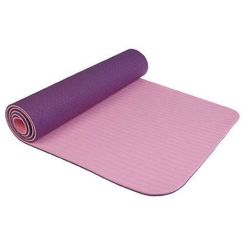 Sangh Коврик для йоги 183 × 61 × 0,8 см, двухцветный, цвет фиолетовый