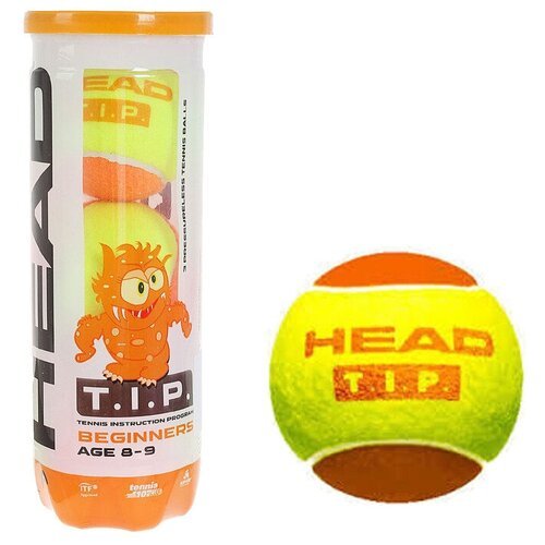 HEAD Набор мячей теннисных Head T.I.P Orange, цвет жёлтый